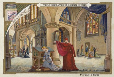 Scene from Faust, an Opera by Charles Gounod by European School